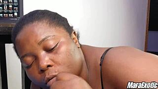 mature bbw slurps sloppy on monster bbc swallows huge load