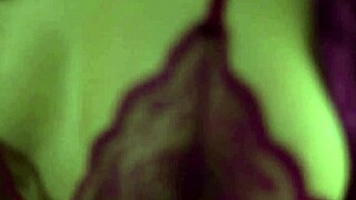 look at this big ass indian babe masturbating in purple satin lingerie