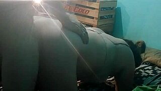 couple fucks doggystyle bent over on erotic webcam show