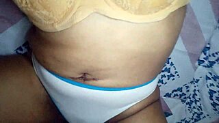 horny latina fingers juicy pussy lips in bedroom solo play