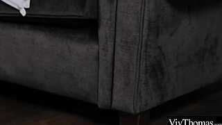 sexy brunette dives into blonde's shaved pussy and tight ass