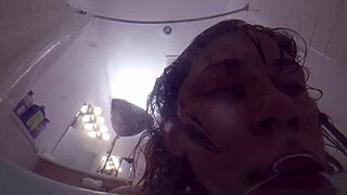 candy cruise chokes on cock in extreme pov bathtub deepthroat