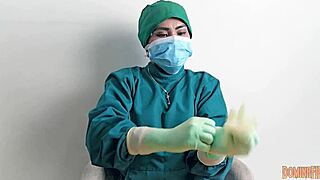 feel these latex gloves sliding over you, patient...