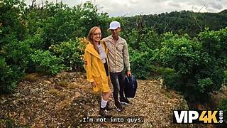 Watch this crazy hiker babe fuck hard in forest outdoors?