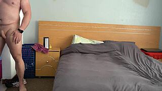 Cuckold hides as big ass wife gets creampied in bathroom