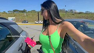 Renatinha Mello's birthday road trip vlog with big tits friend