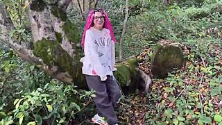 i spank her outdoor teen pussy rough then cum in mouth