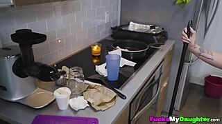 blonde kali roses begs stepdad preston for a sexy maid