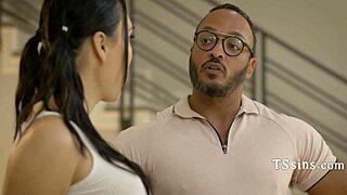 Big Daddy Disciplines Bratty TS in Passionate Session