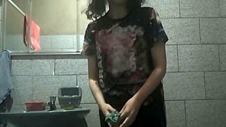 Asian Beauty's Perfect Body Hidden Bathroom Masturbation