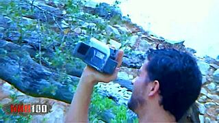 skinny french blonde hunts cock outdoors pov 🍆🌳💦