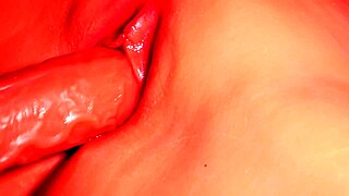 Hey, wanna see me shove that fake penis deep in her tight pussy?