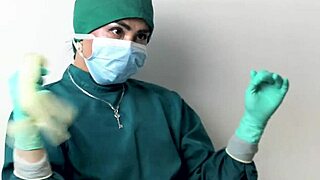 feel these latex gloves sliding over you, patient...