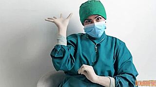 feel these latex gloves sliding over you, patient...