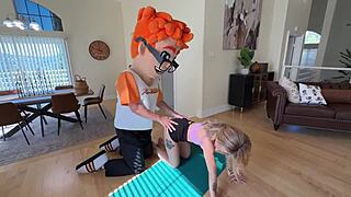 kathryn mae's yoga tease twists into cock-riding bliss