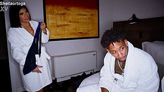 sheila ortega meets snakes in barcelona for big tits interracial action