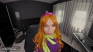 vr conk redhead daphne takes monster cock anal in scooby cosplay