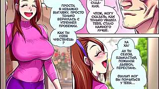 erotic russian boobs in steamy comic adventure