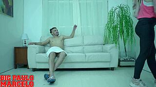 paid her to get my cock hard but she got way too excited