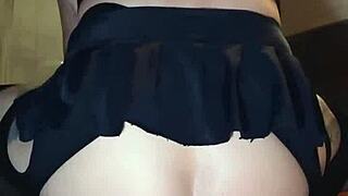 sissy slut rides huge dildo gape training 🍑🔥