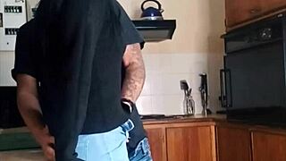 imagine his best friend slamming my wet pussy in kitchen while he watches tv