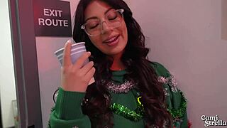 big titty latina coworker loud office christmas fuck