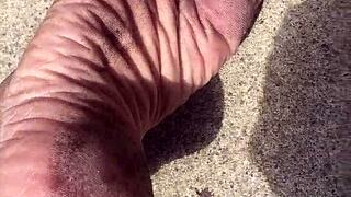 dirty feet fetish play gets intense and messy