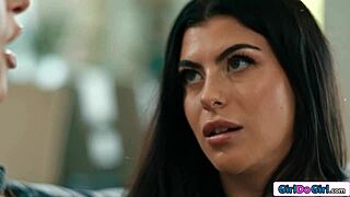 Petite Big Tits Hottie Teases with First Rimjob Thrill?