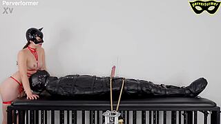 Slave Forced to Explosive Double Milking Machine Orgasms