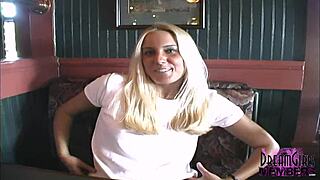 All-Natural Blonde Flashes Tits and Pussy in Public Park