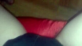 skinny brunette caresses shaved pussy in shorts to explosive orgasm