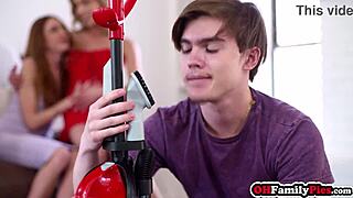 two milfs deliver pov double blowjob to lucky guys hardcore group action