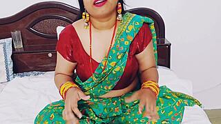 horny indian babe sucks and fucks big cock wildly