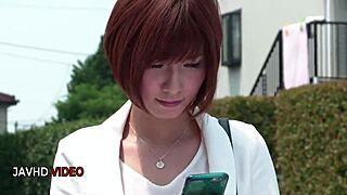 Hey, watch this japanese wife slobber on sloppy blowjobs!