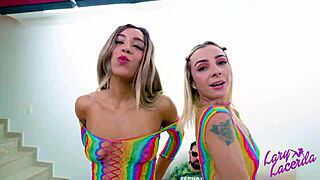 Skinny Latinas Battle in Naughty Sex Competition Game!