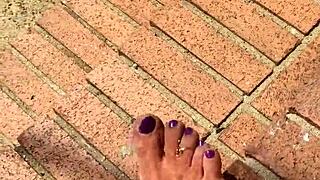 dirty feet fetish play gets intense and messy