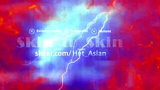 asian beauty takes creampie after tight pussy pounding