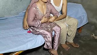 newlywed bhabhi gives dirty talk blowjob cumshot to devar