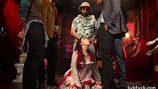 Busty Amber Ivy Stars in Twin Piks BDSM Gangbang Parody