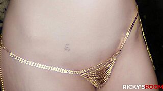 rickysroom petite blonde carried away interracial big black cock pounding