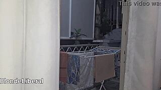 Sensual Milf Flashes Lingerie on Public Street