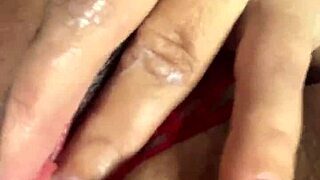 Hey lover, masked wife soaks tight pussy masturbating secretly!