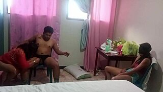 Neighbor granny deep sucks cock while watched intensely