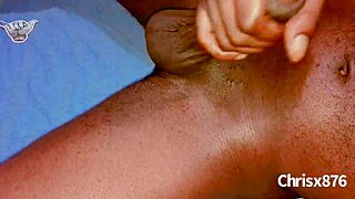 feeling so horny stroking my black cock solo now