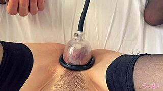 first time pussy pump makes eva myst cum hard 💦😈