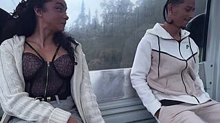 Thick Latina BBW Begs for Monster Cock on Cable Car Ride