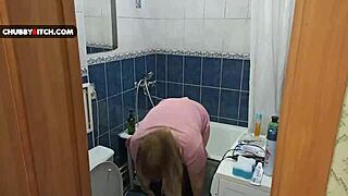 horny plump blonde uses nerdy master as her fucktoy