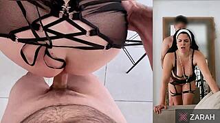 Priest destroys lustful nun's tight ass completely