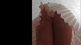 sexy teacher secretary librarian in stockings skirt