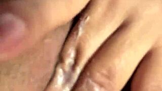 Hey lover, masked wife soaks tight pussy masturbating secretly!
